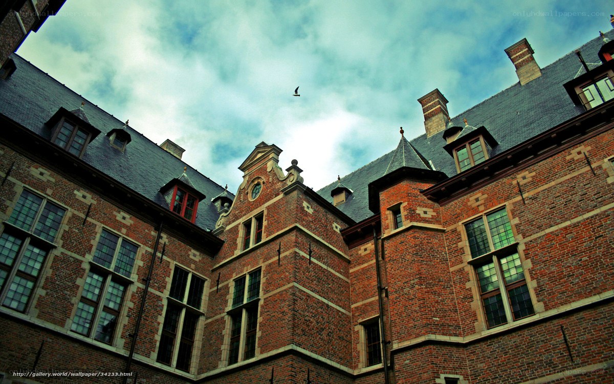 Brick building with dormer windows
