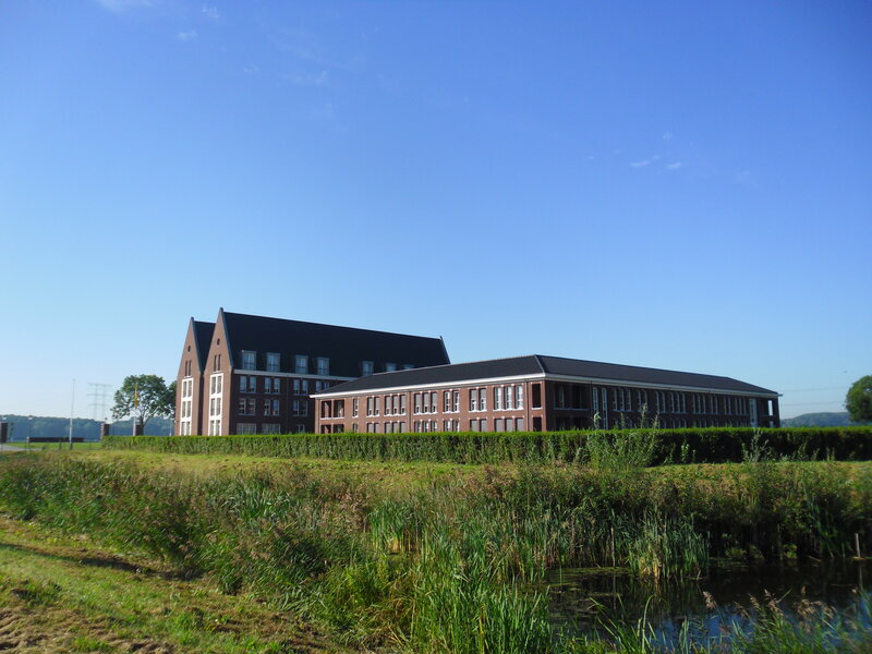 Brick Building with Hedge