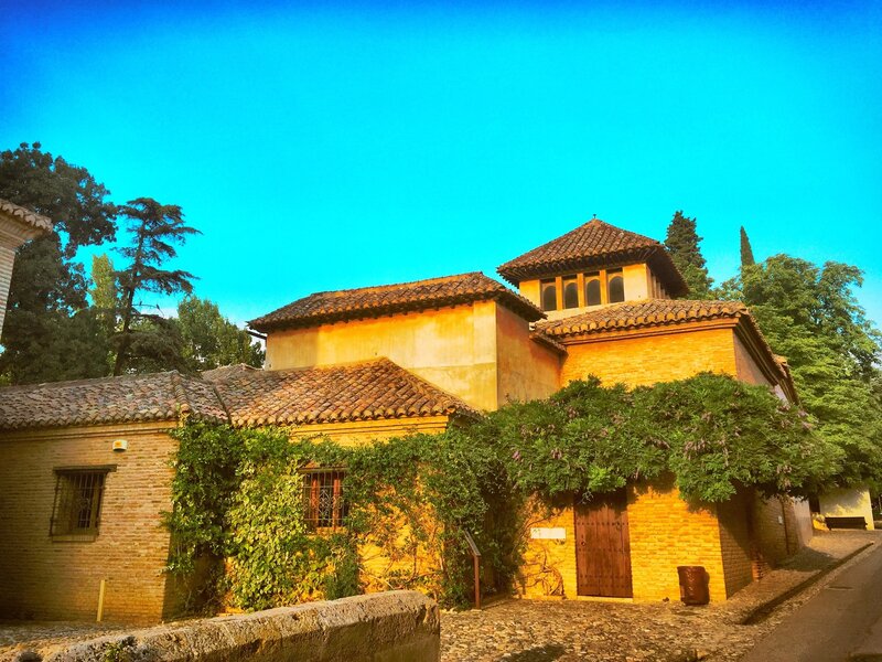 Brick Building with Ivy — Blue