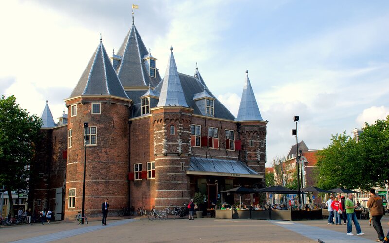 Brick Building with Towers