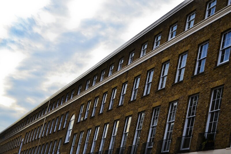 Brick building with windows