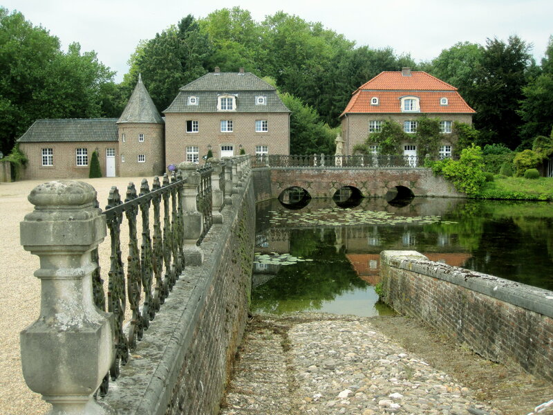 Brick Buildings by Pond