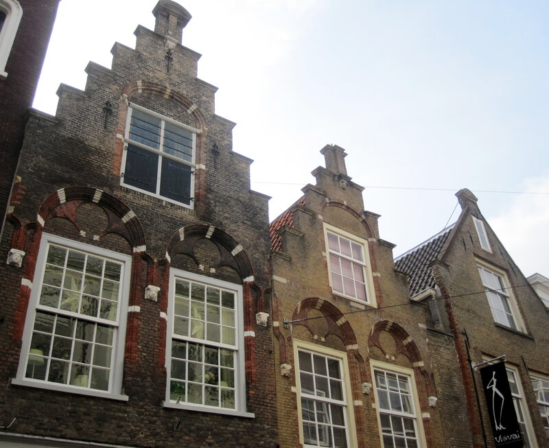 Brick Buildings with Gables