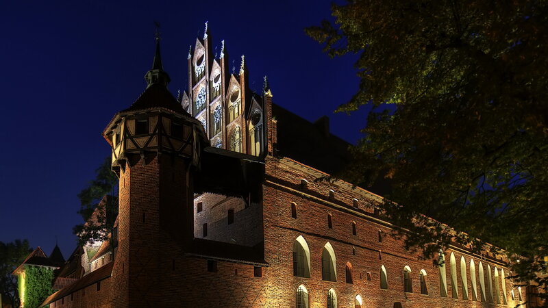 Brick Castle at Night