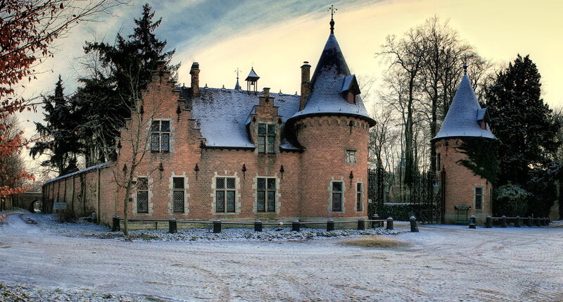 Brick Castle in Snow