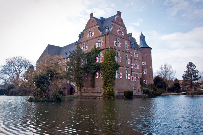 Brick Castle on Water — Brown, Serene