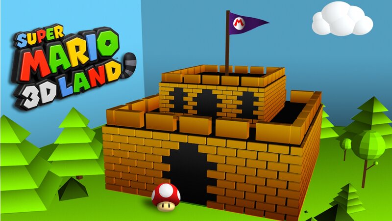 Brick Castle with Mushroom