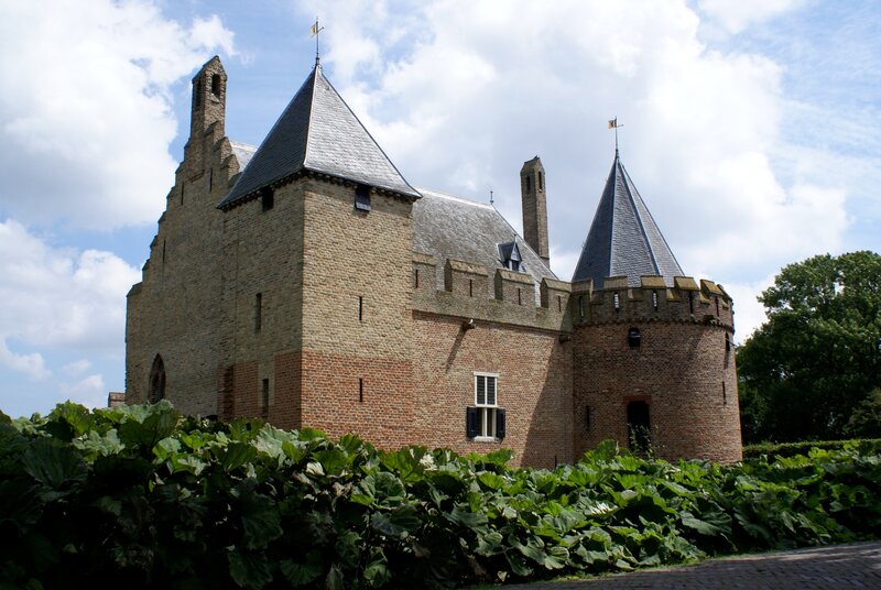 Brick Castle with Towers — Brown, Serene, Afternoon