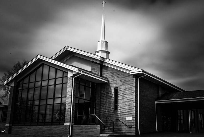 Brick Church Building — Black