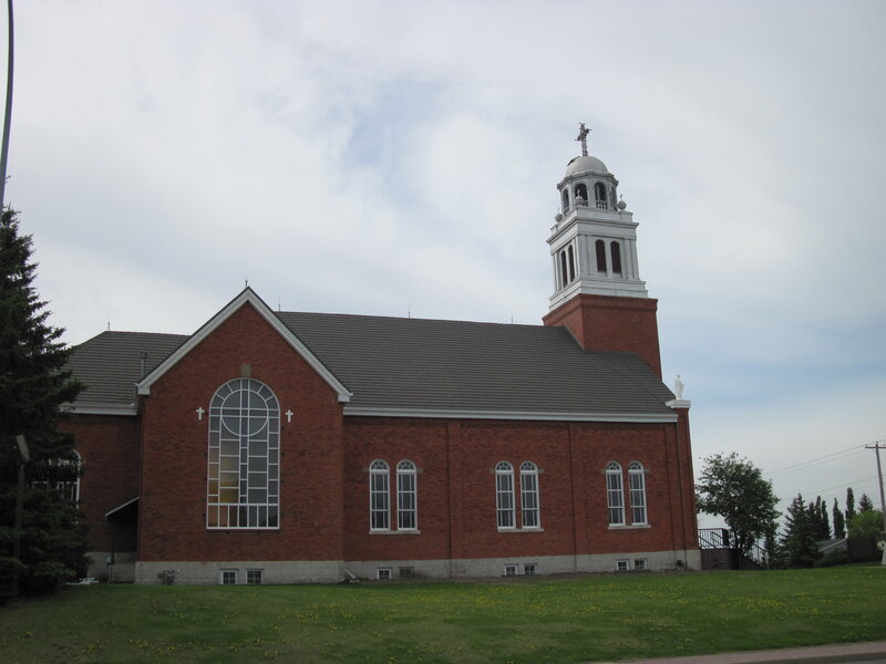 Brick Church Building — Red, Serene