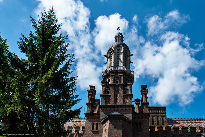 Brick Church Tower — Blue, Dramatic
