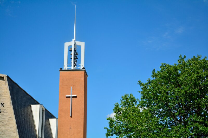 Brick Church Tower — Blue