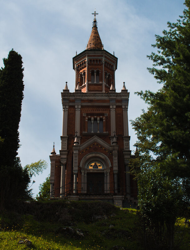 Brick Church Tower — Red