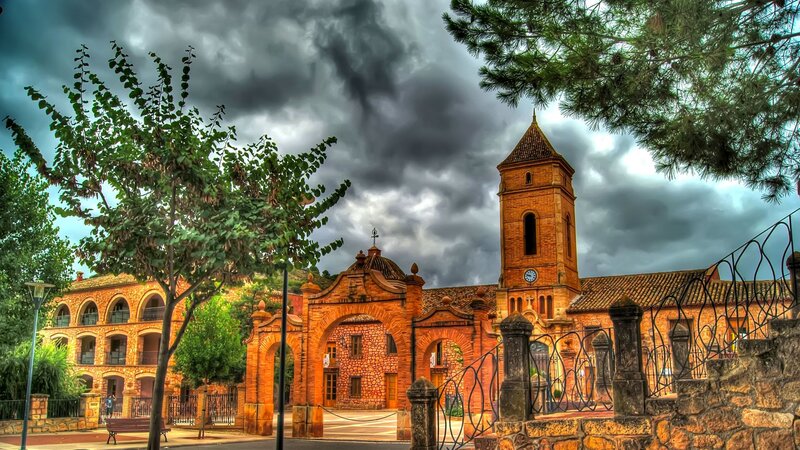 Brick Church with Bell Tower