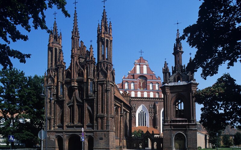 Brick Church with Spires — Brown