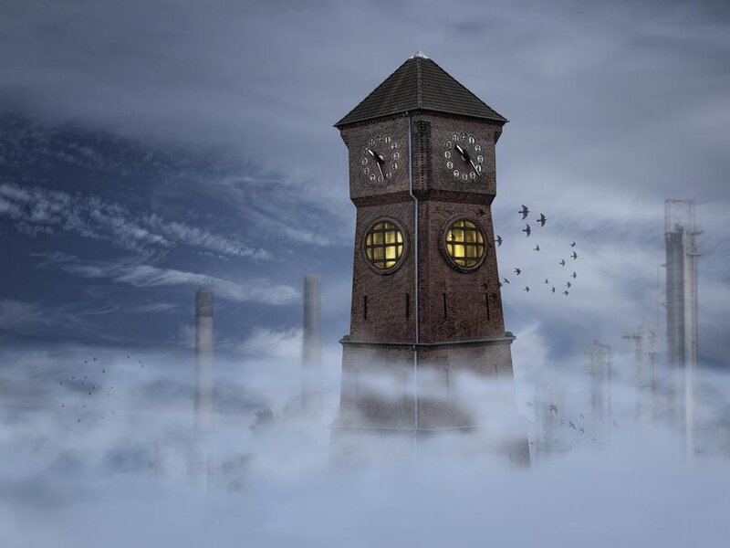 Brick Clock Tower
