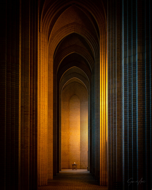 Brick Corridor with Candle