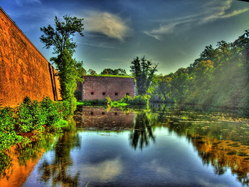 Brick Fortress by Water
