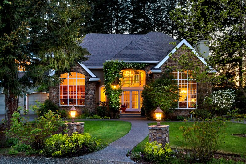 Brick House at Dusk — Green