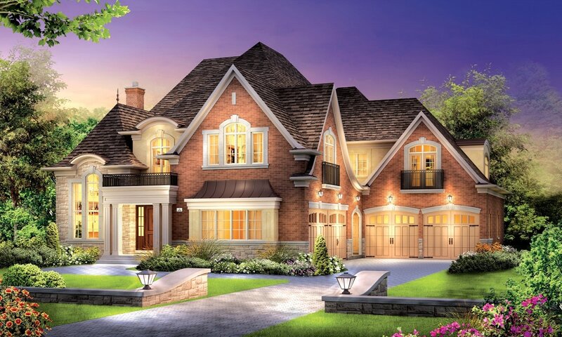 Brick House at Dusk — Purple