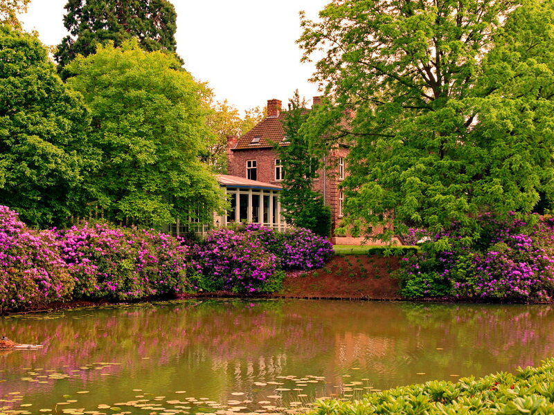 Brick House by Pond