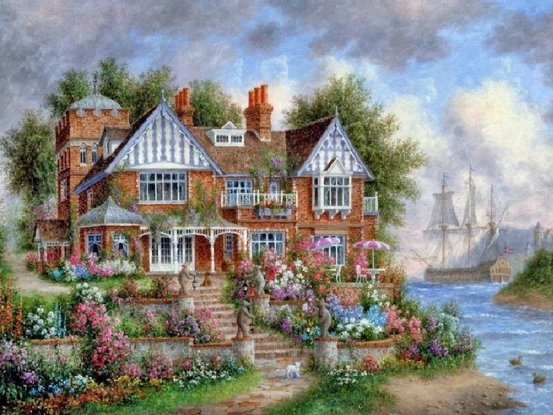 Brick House by the Water — Blue