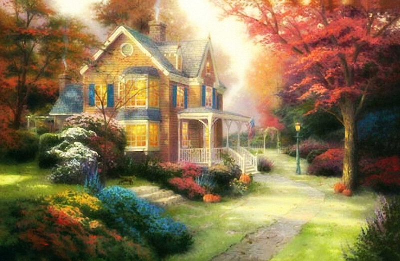 Brick House in Autumn