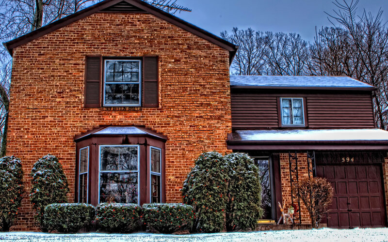 Brick House in Winter