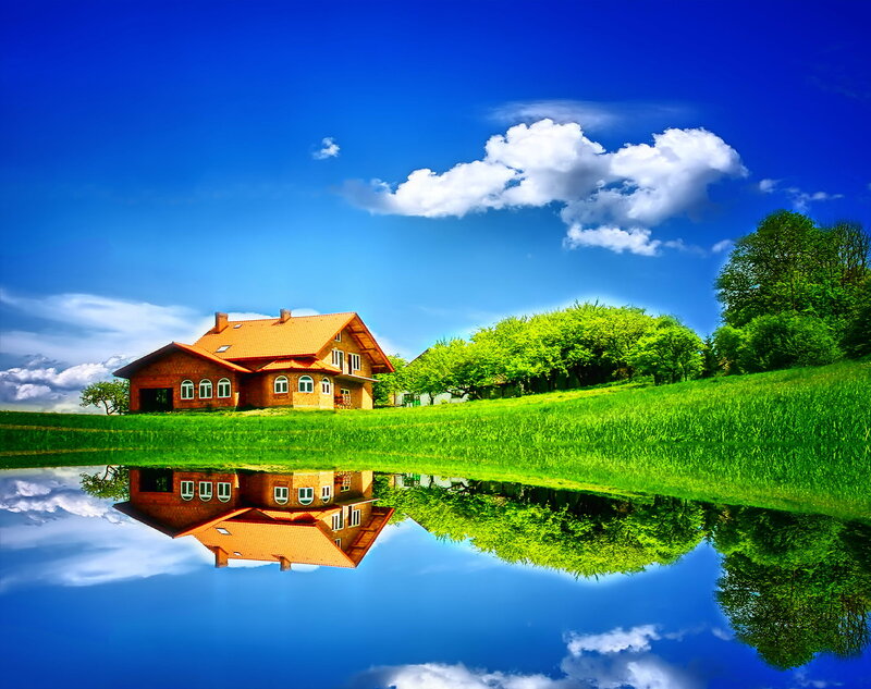Brick House on Hill