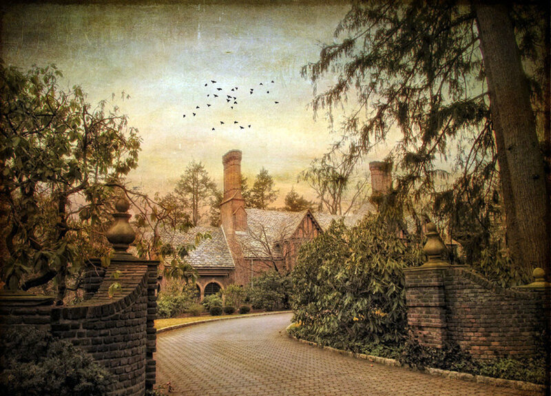 Brick House with Chimneys