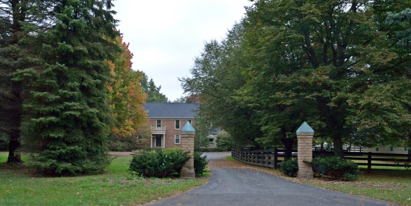 Brick House with Driveway — Green, Serene