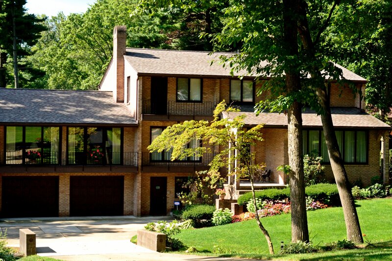 Brick House with Garage — Green, Serene