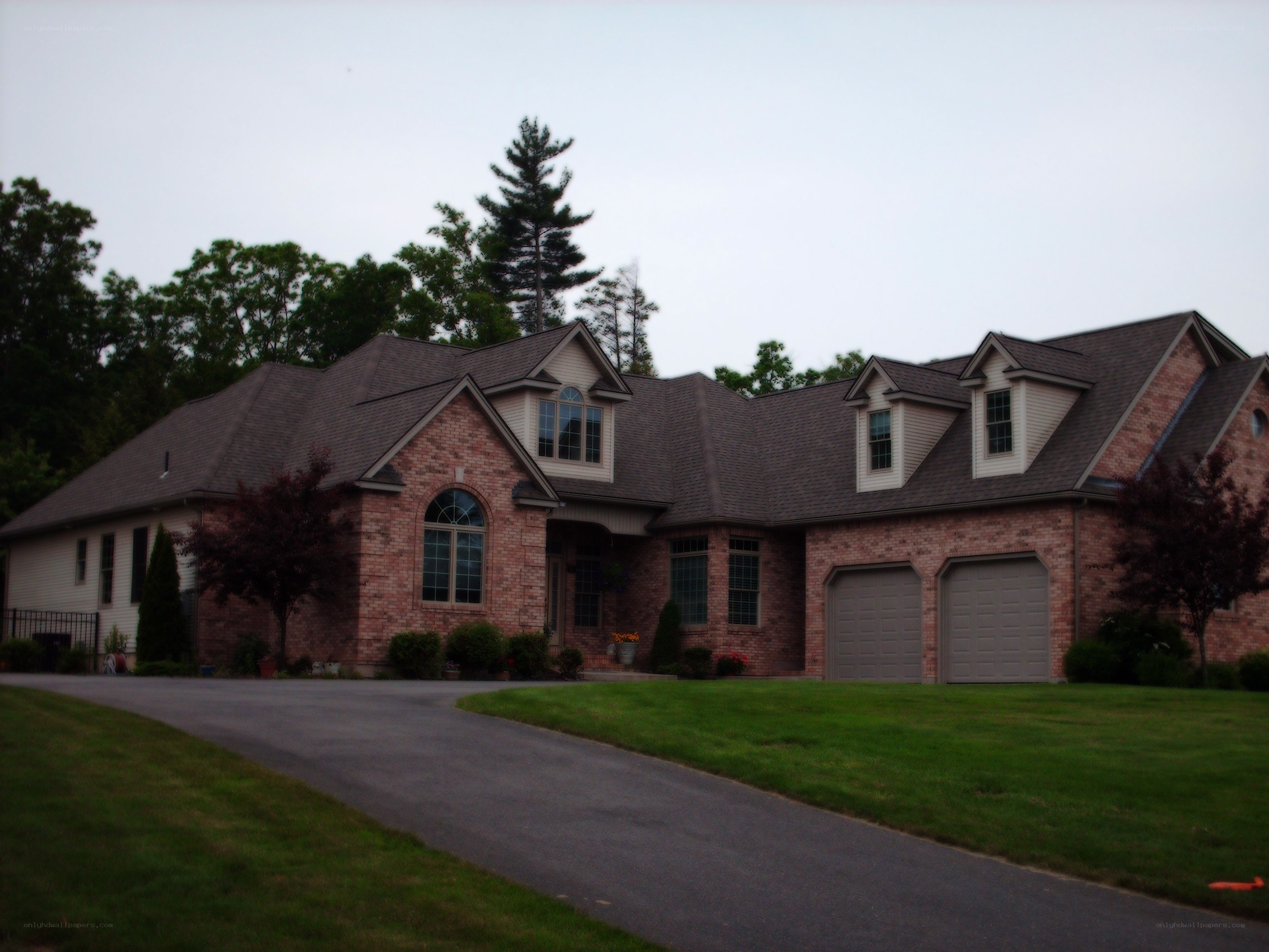 Brick house with garage