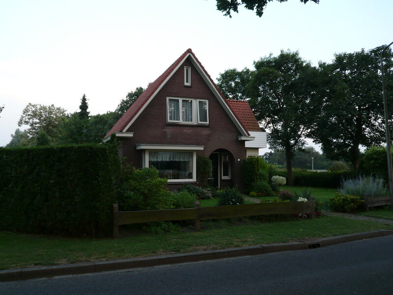 brick house with garden