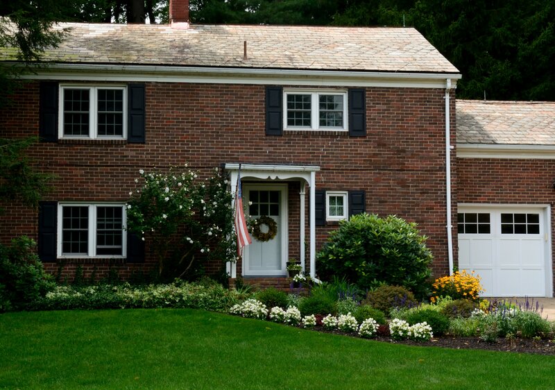 Brick House with Garden — Green, Peaceful