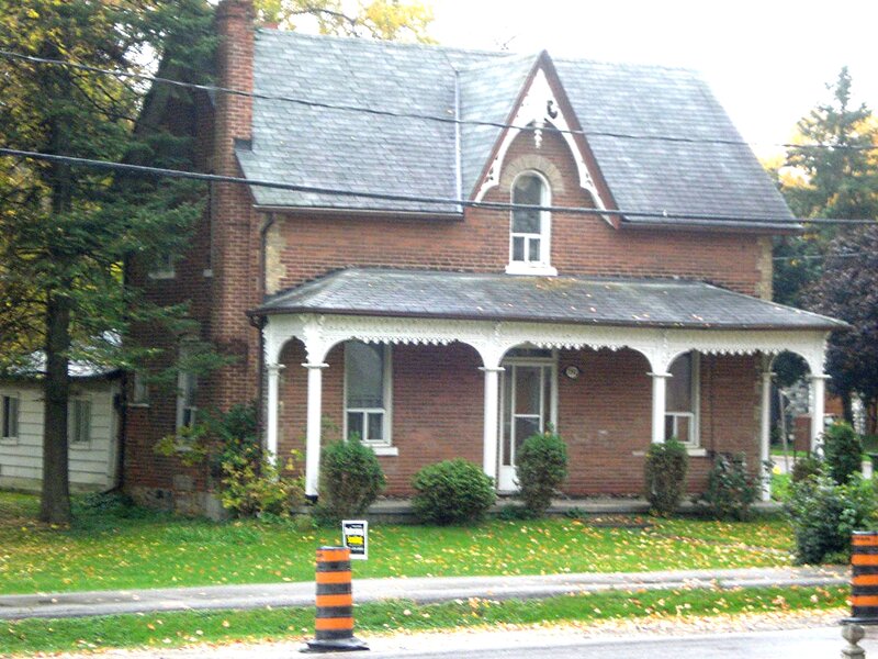 Brick House with Porch — Brown