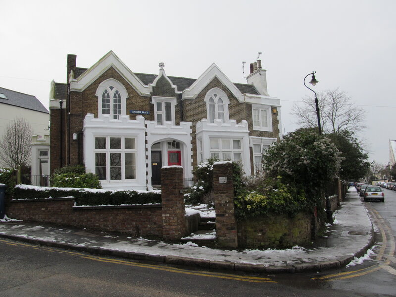 Brick House with Snow