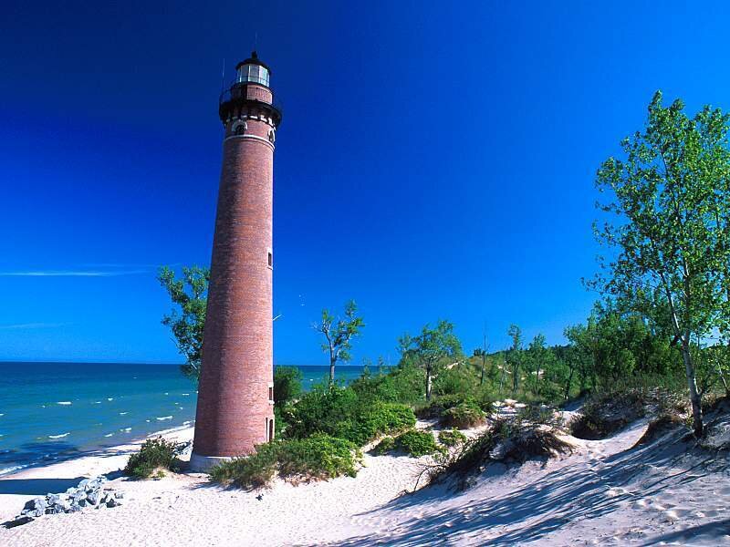 Brick Lighthouse on Beach