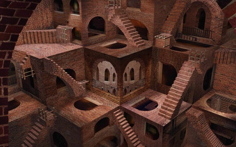 Brick Maze Structure