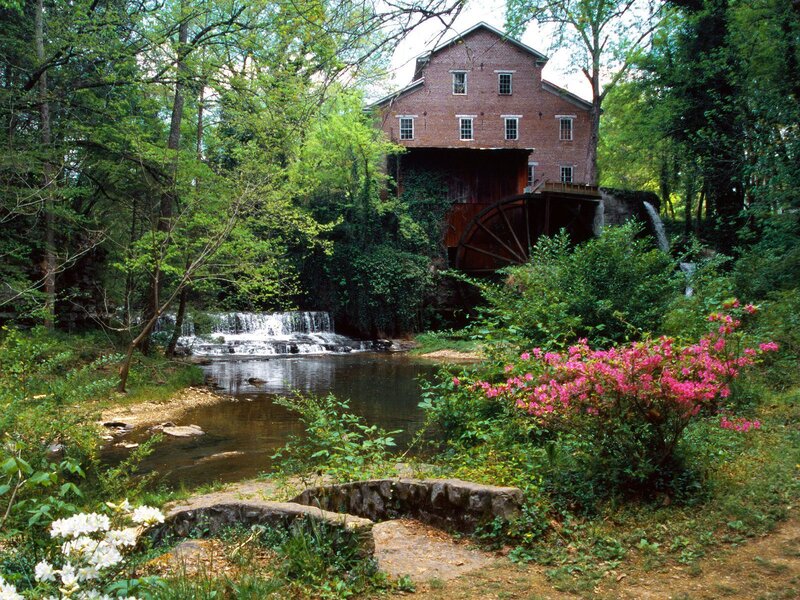Brick Mill by River