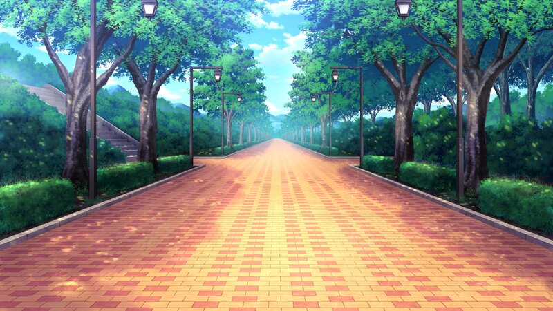 Brick Path in Park — Green