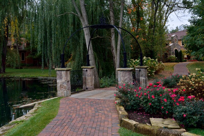 Brick Path with Arched Gate