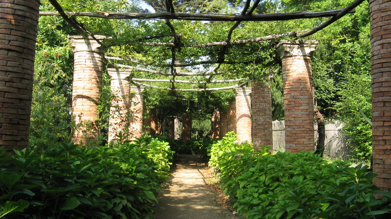 Brick Pergola in Garden