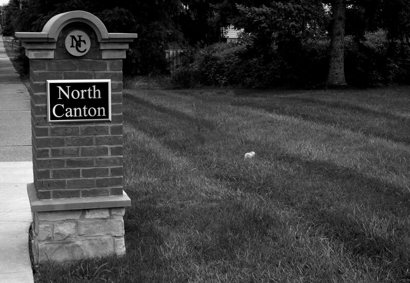 Brick Pillar with Sign