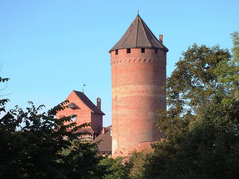 Brick Tower and Building