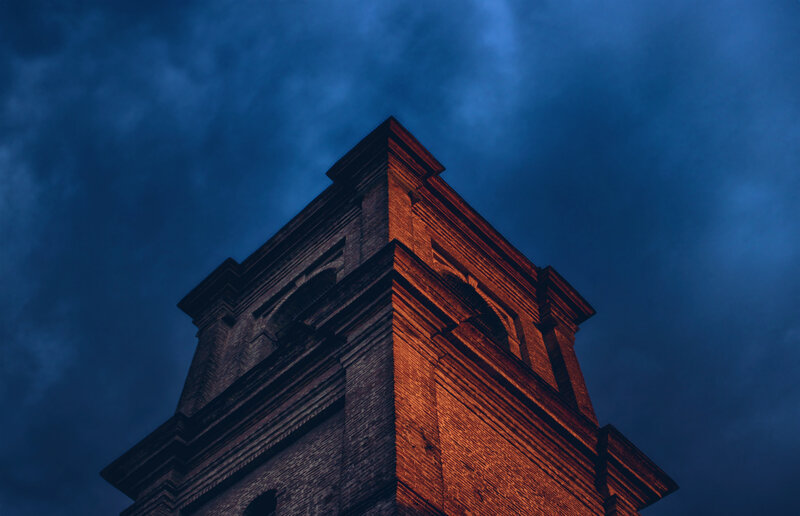 Brick Tower at Dusk