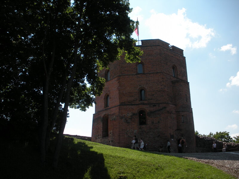 Brick Tower with Flag