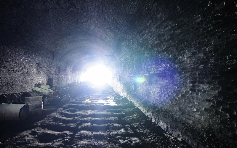 Brick Tunnel with Light