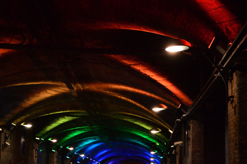 Brick Tunnel with Lights