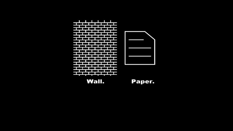 Brick Wall and Paper — Black, Minimalist